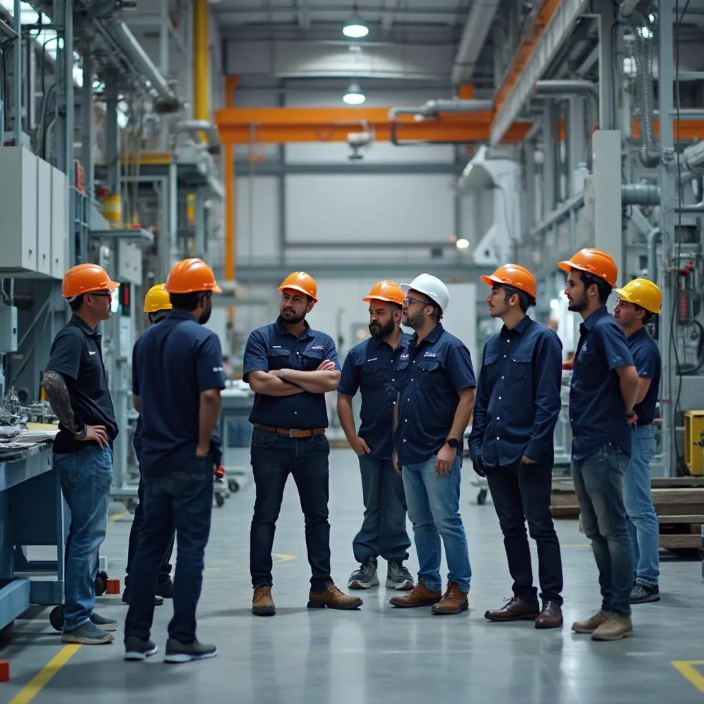 Visita técnica a cliente no setor industrial