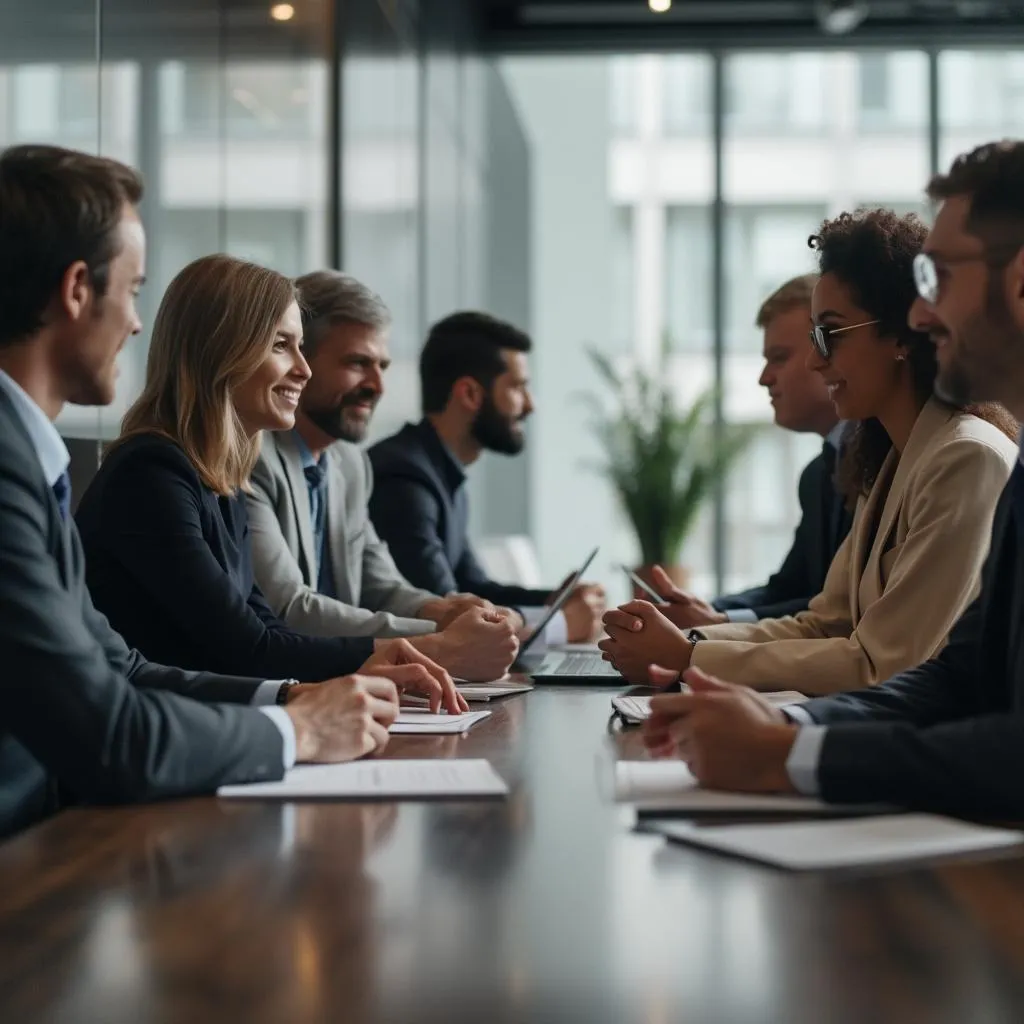 Nossa equipe em reunião estratégica